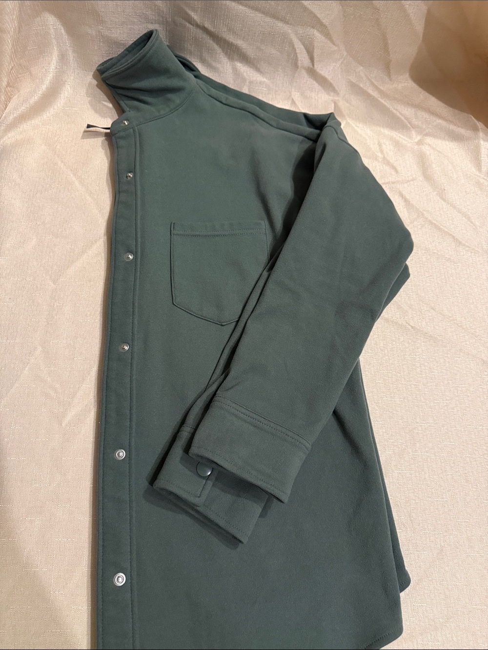 Mondetta Dark Green Snap-Front Shirt Jacket